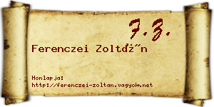Ferenczei Zoltán névjegykártya